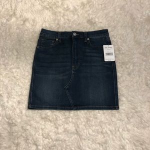 NWT Free People Teagan Dark Denim Skirt in Sparrow